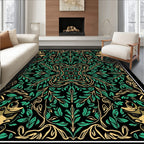 Emerald Green Monkey Foliage Tapestry Rug