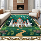 Enchanted Castle Emerald Garden Path Rug
