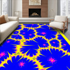 Electric Blue Radiant Starburst Cascade Rug