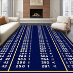 Bold Indigo Geometric Abstract Rug