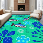 Oceanic Fish Floral Charm Rug