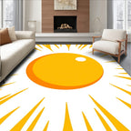Radiant Sun Burst Yellow Rug