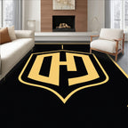 Modern Gold Shield EmblemRug Rug