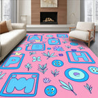 Alphabet Garden With Butterflies Rug