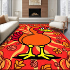 Autumn Turkey Floral Ray Rug