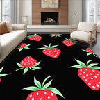 Vibrant Red Strawberry Patch Rug