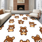 Cute Brown Bear Repeating Array Rug