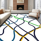 Abstract Intertwined Lines Rug