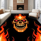 Fiery Skull Red Star EyesRug Rug