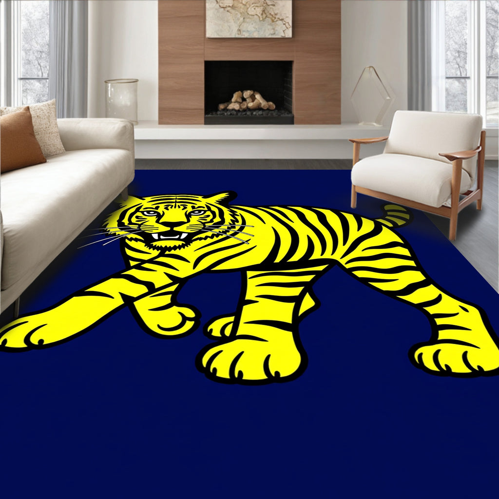 Bold Yellow Tiger Stripe Rug