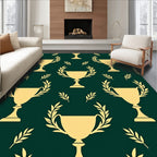 Golden Trophy Laurel Wreath Repeat Rug