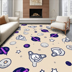 Cosmic Navy Purple Nebula Stars Rug