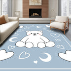 Sweet Bear Hearts and Moons Rug