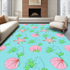 Coral Starfish And Scallop Garden Rug