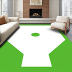 Modern Lime Green Dot Statement Rug