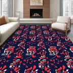 Red White Blue Sailor Motif Repeating Rug