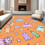 Cute Kawaii Characters With Stars Rug