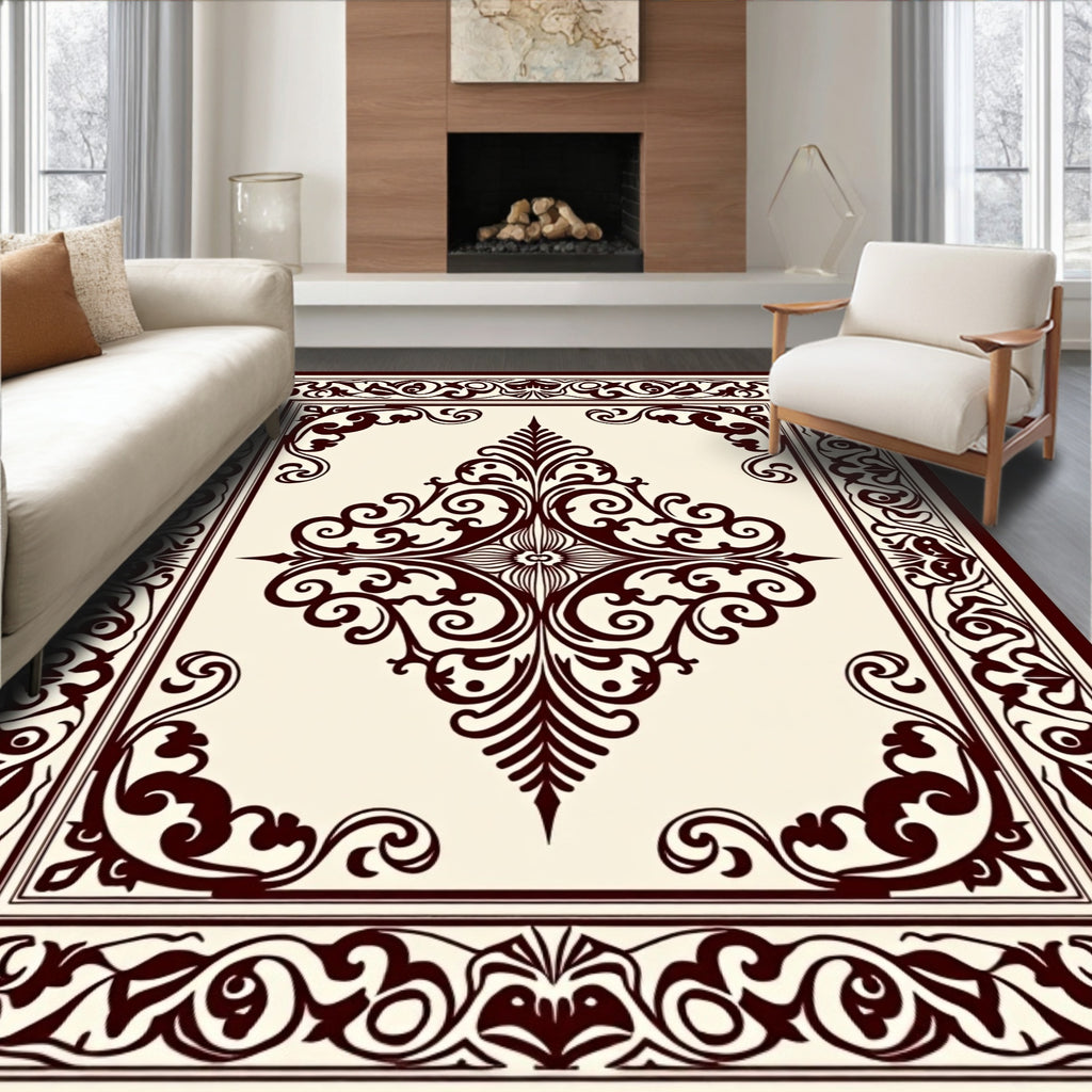 Rich Crimson Florentine Medallion Rug