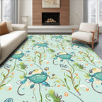 Whimsical Sea Turtle Aquatic Meadow Rug