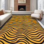 Golden Onyx Wave Overlay Rug