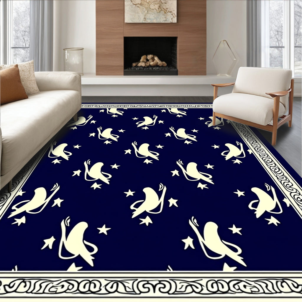 Cosmic Cream Banana Star Jam Rug