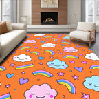 Cute Rainbow Cloud Heart Star Rug