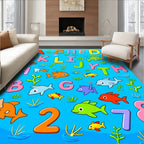 Cheerful Alphabet Sea Life Friends Rug