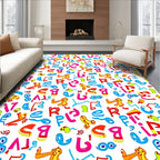 Jazzy Alphabet Letters Collage Rug