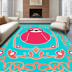 Coral Sloth Tropical Medallion Rug