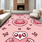 Cute Red Owl Butterfly Garden Rug