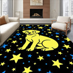 Yellow Puppy Starry Night Rug
