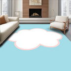 White Cloud With Pink Outline Rug
