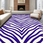 Bold Purple Zebra Stripes Rug
