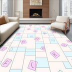 Pastel Alphabet Grid Game Rug
