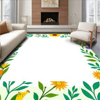 Whimsical Sunflower Garden Chicken Rug