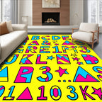 Retro Alphabet Splash Blocks Rug
