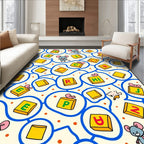 Whimsical Mice Alphabet Blocks Rug