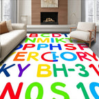Alphabet Rainbow Blocks Rug