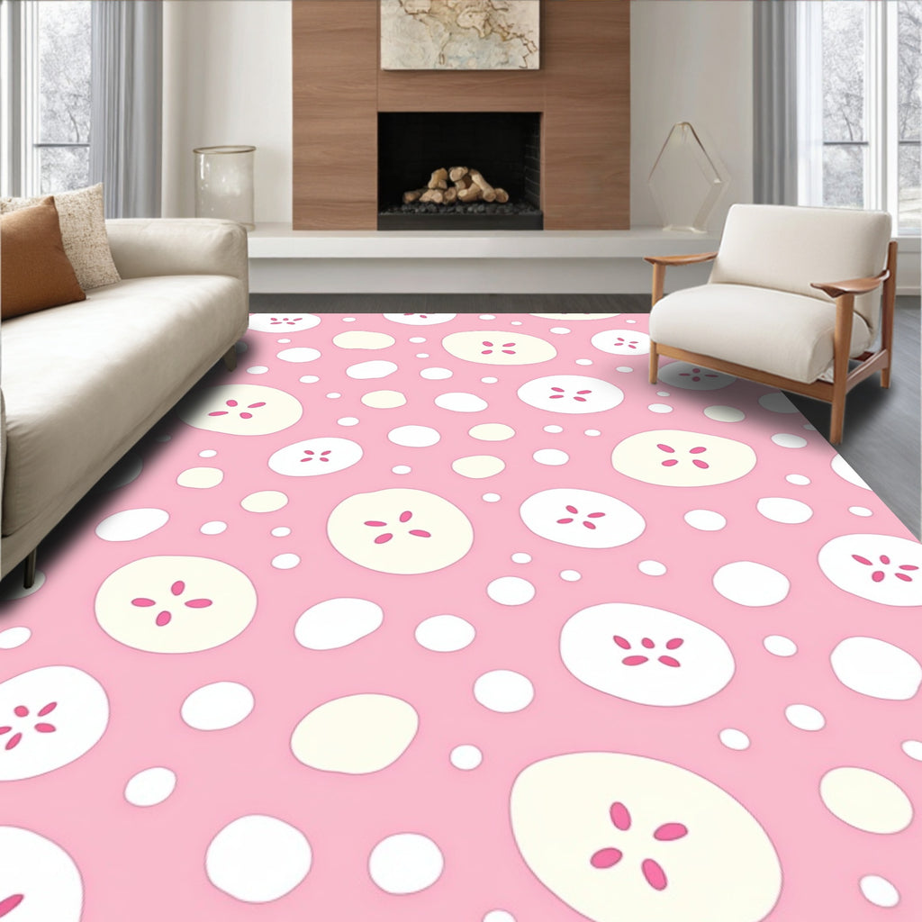 Sweet Pink Banana Slice Scatter Rug