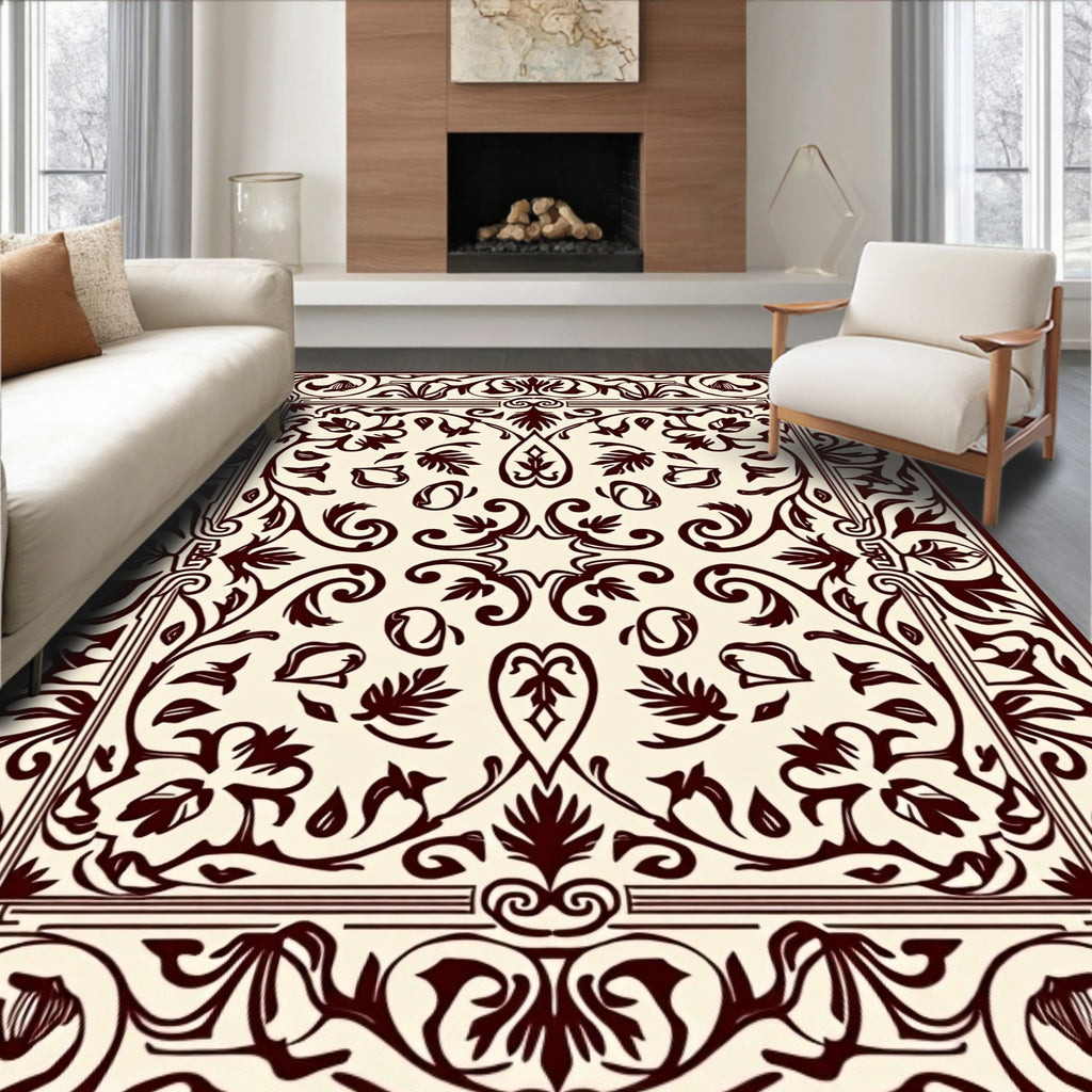 Classic Floral Scrollwork Medallion Rug