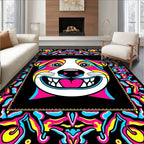 Vibrant Psychedelic Dog Portrait Rug