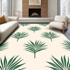 Deep Green Leafy Palm Sprays Rug