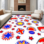 Retro Comic Pop Art Explosion Rug