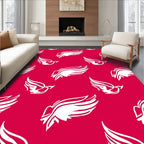 White Wings On Crimson Background Rug