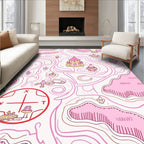 Pink Castle Maze Map Adventure Rug