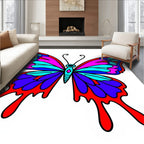 Vivid Butterfly Wings Pink Blue Red Rug