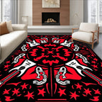 Red Black Rock Star Guitar Rug