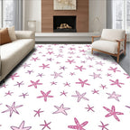Pink Purple Starfish Scatter Rug