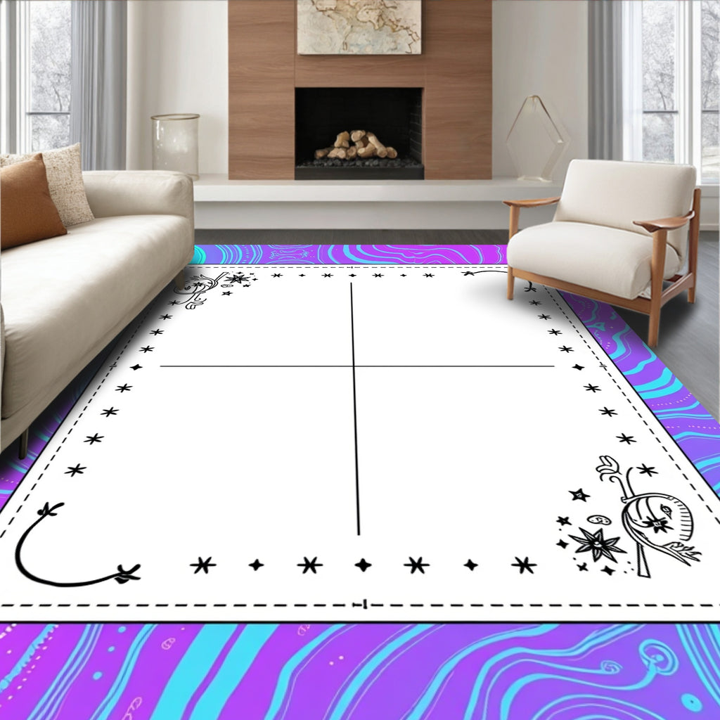 Psychedelic Swirl Star Cluster Rug