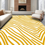Golden Wavy Stripes Rug